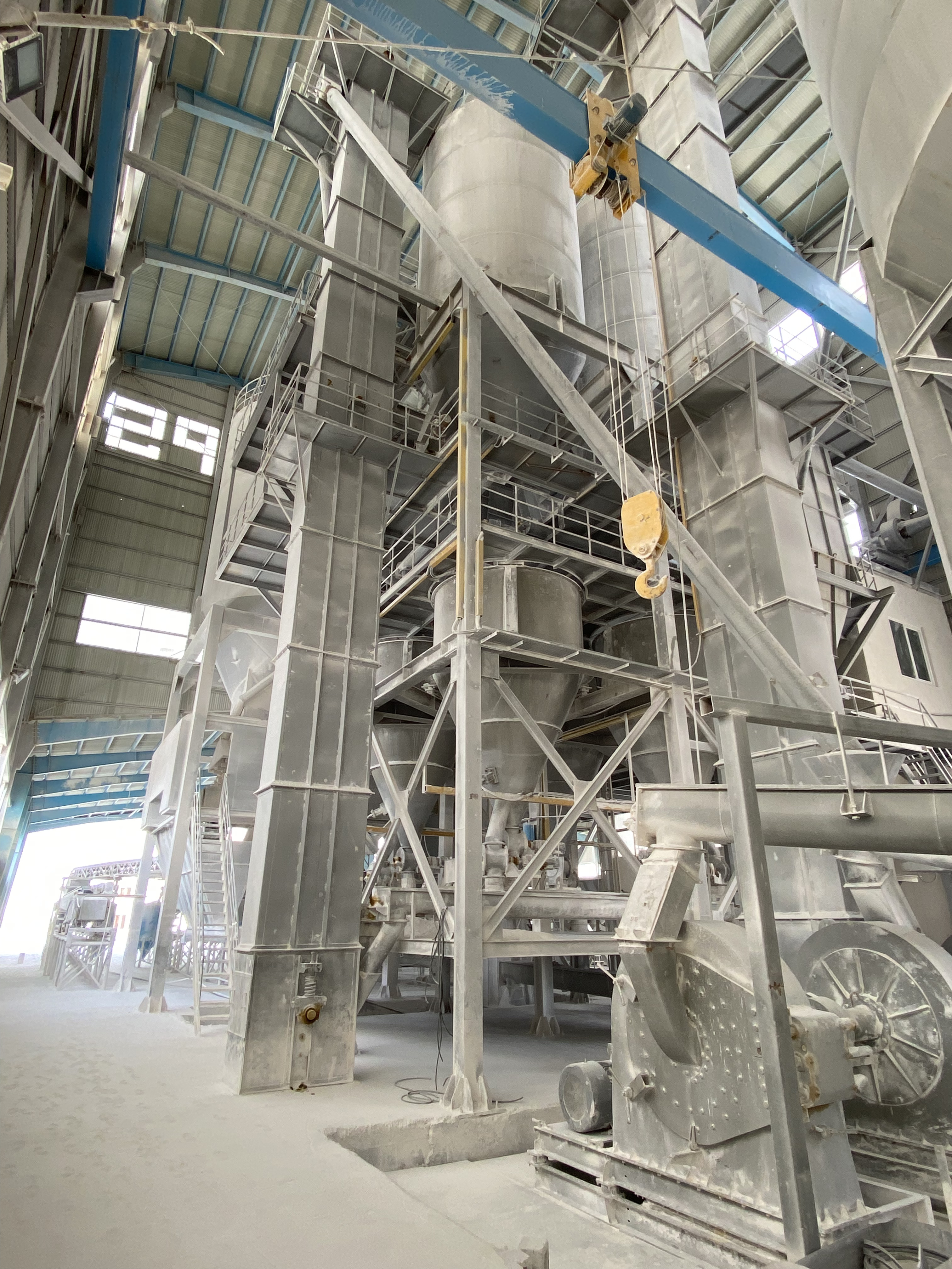 Inside of gypsum factory